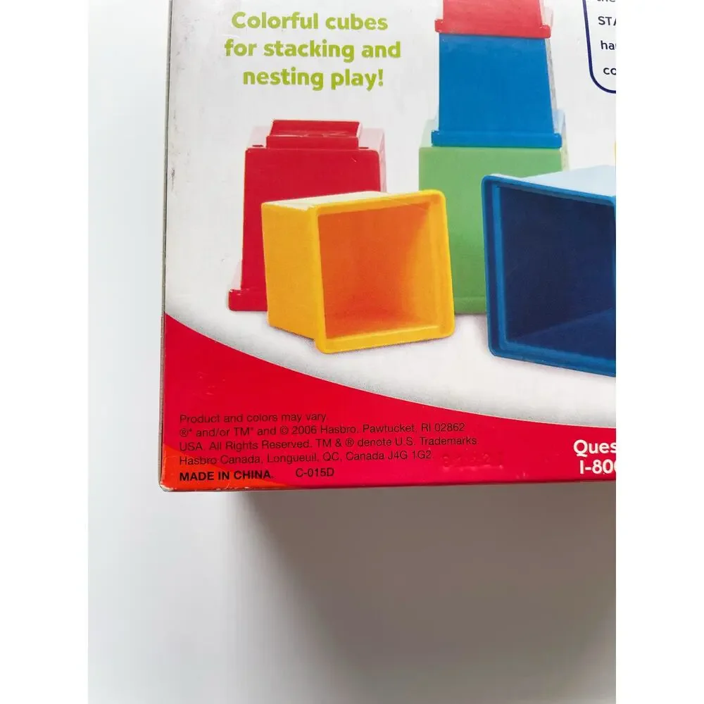 NIB 2006 Playskool Busy Basics Stack & Nest Cubes Baby Developmental Toy